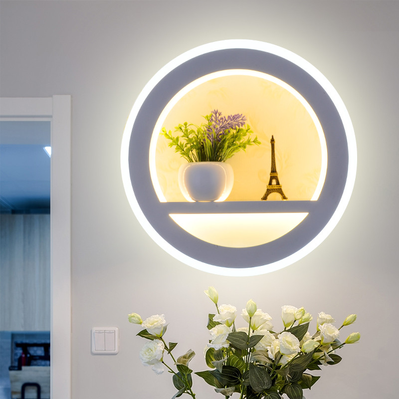 Indoor 18W LED Wall Sconce Light Fixture Acrylic Lamp Flower+Tower Decor Bedroom