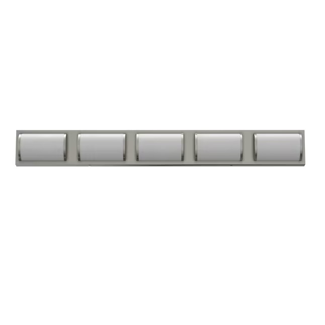 allen + roth Kinsley 37-Inch 5-Light Brushed Nickel Integrated LED Bathroom