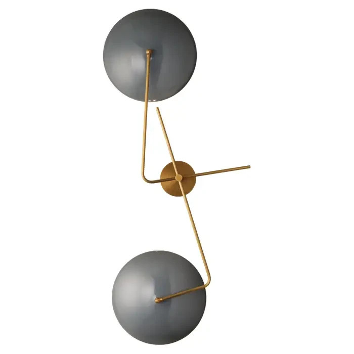 Pianeta Large-Scale Wall Light or Sconce in Enamel & Brass, By Colombocreationz