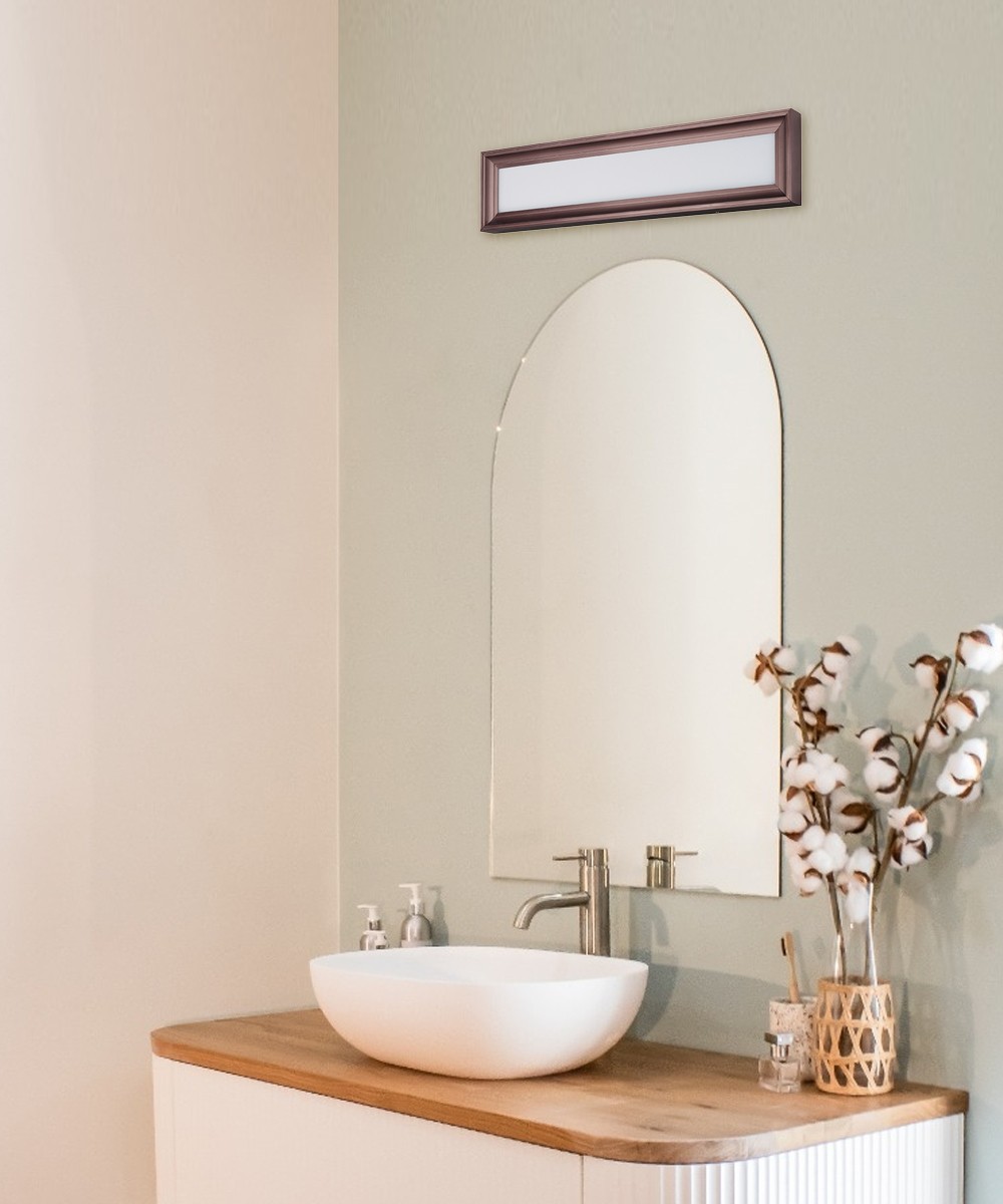 Rembrant 24″W 2-Light LED Bath Vanity Light Fixture Anodized Bronze Finish
