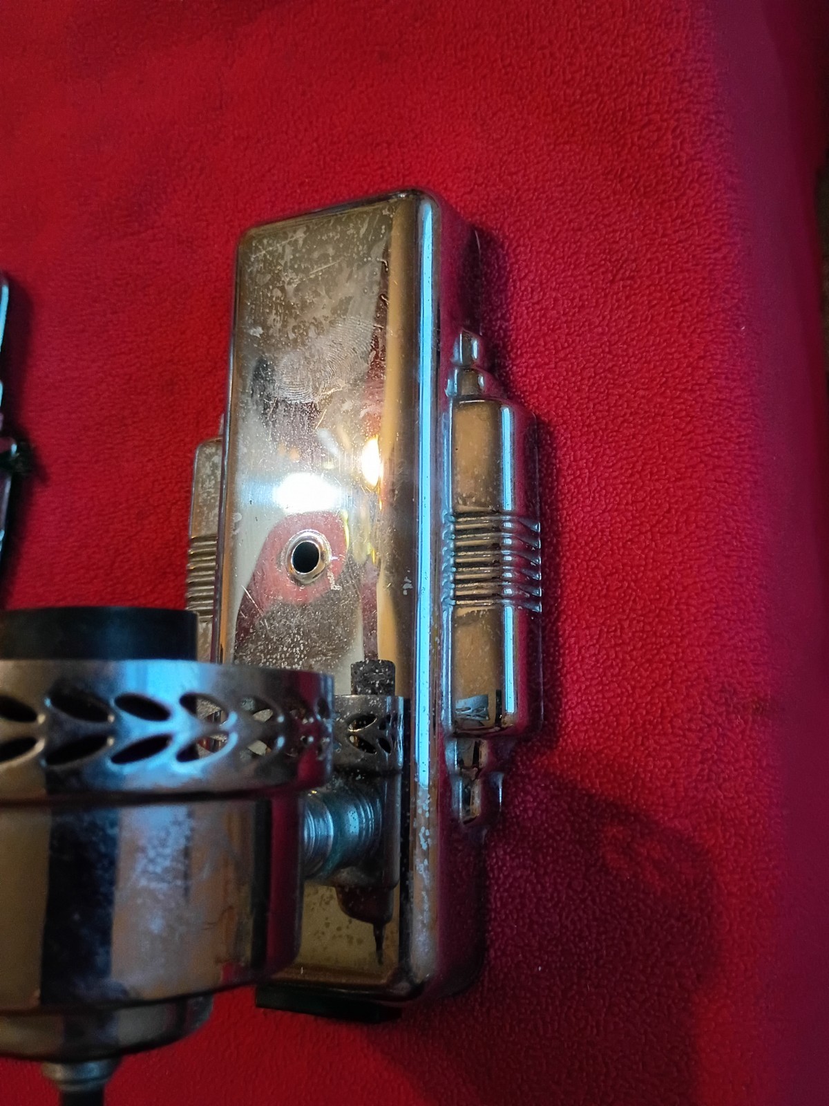 Sconces (2), Wall Lights, Mid Century Modern, Art Deco, torchiere, brass, chrome