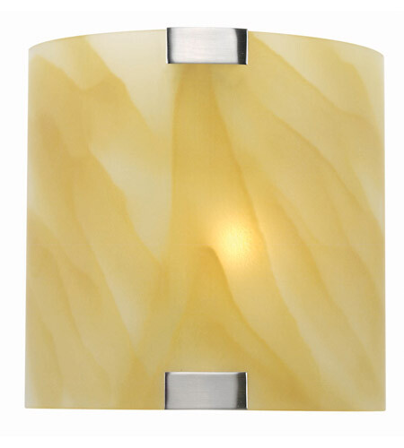 Lite Source LS-1395 Amber Nimbus 1 Light 8 inch Polished Steel Sconce Wall Light