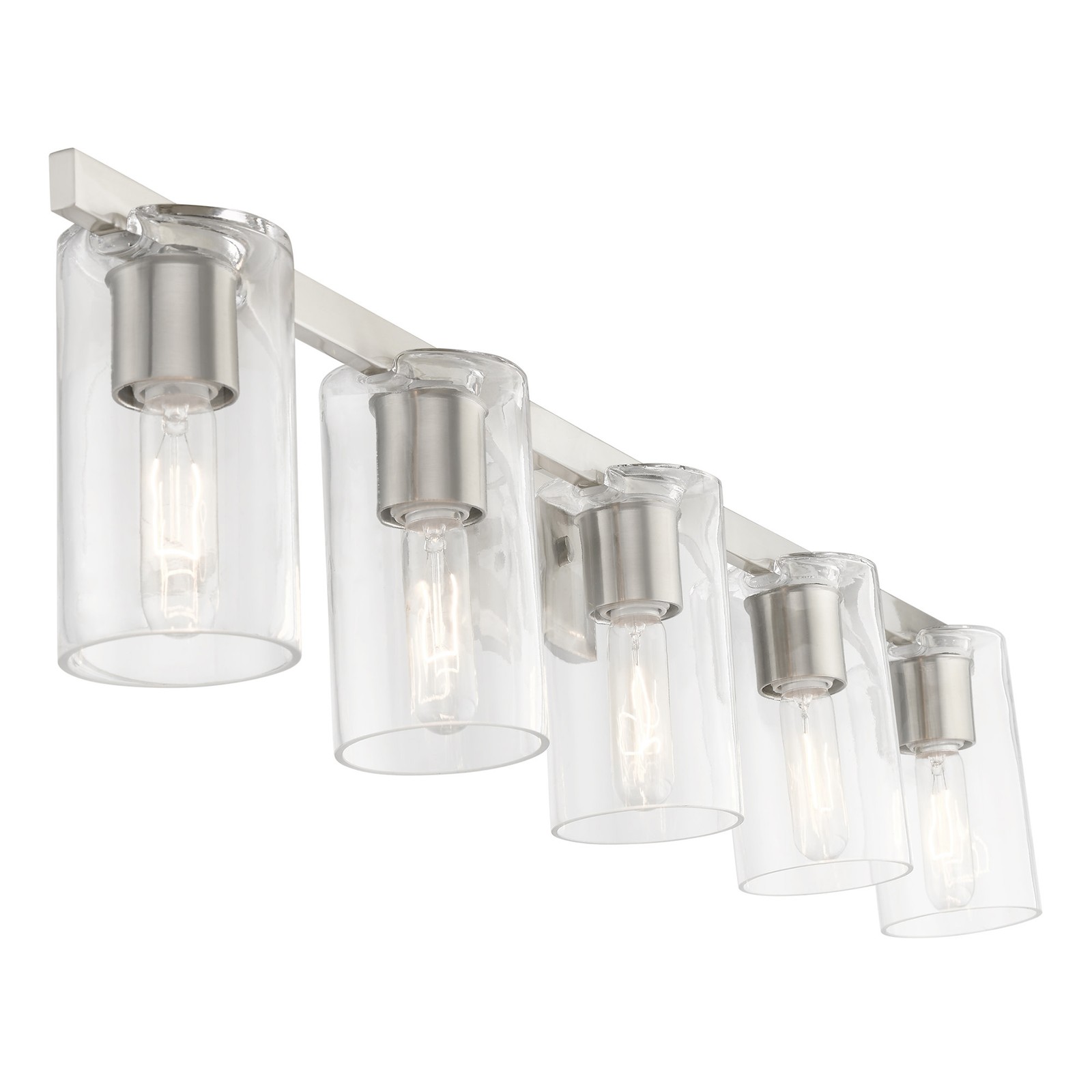 Livex Lighting 18035 Clarion 5 Light 42″W Commercial Vanity Light – Nickel