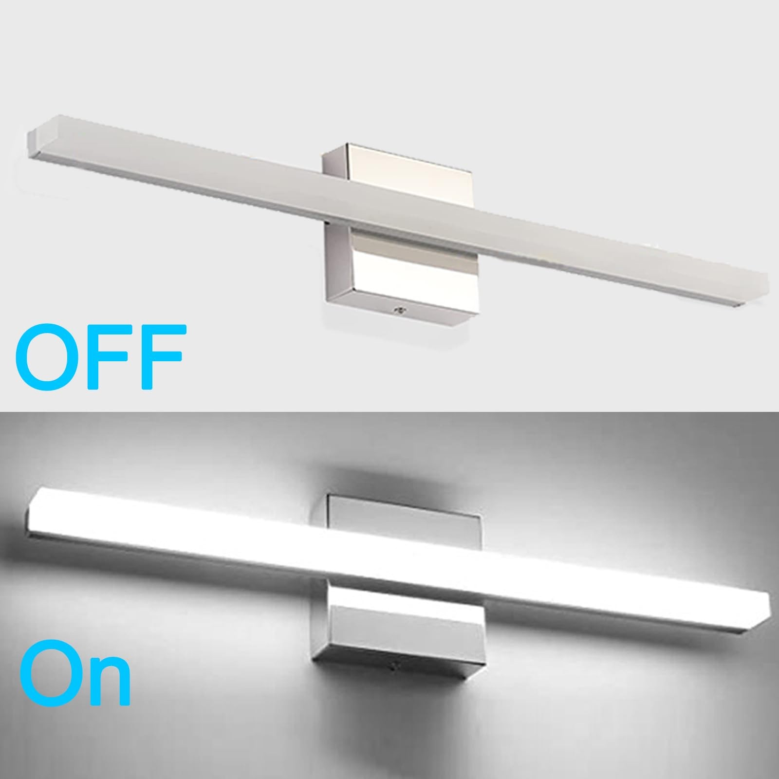 24 Inch Chrome 12W 5000K LED Bathroom Vanity Light Bar Mirror Wall Sconce