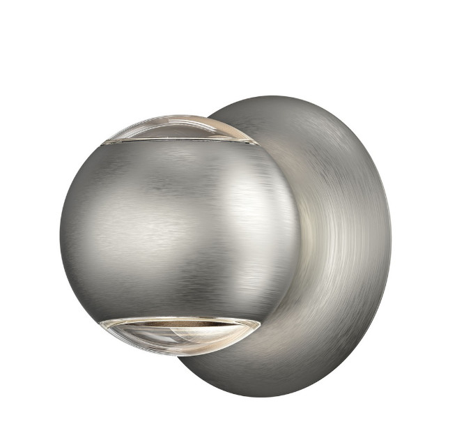 LED Wall Sconce in Natural Anodized by Sonneman from the Hemisphere collection