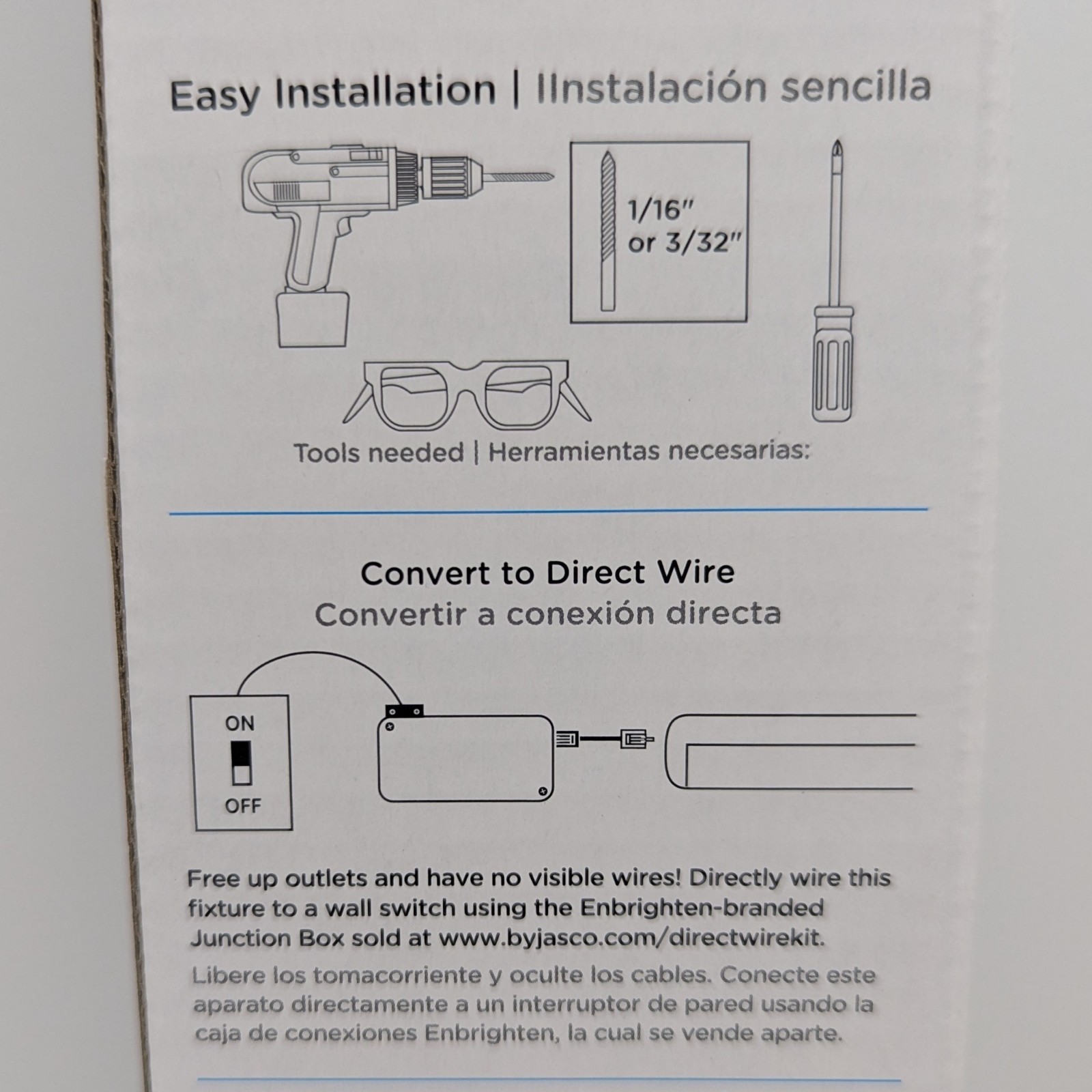 Jasco Enbrighten LED Plug-In Linkable Light Fixture 12″ 355 Lumens 3000K