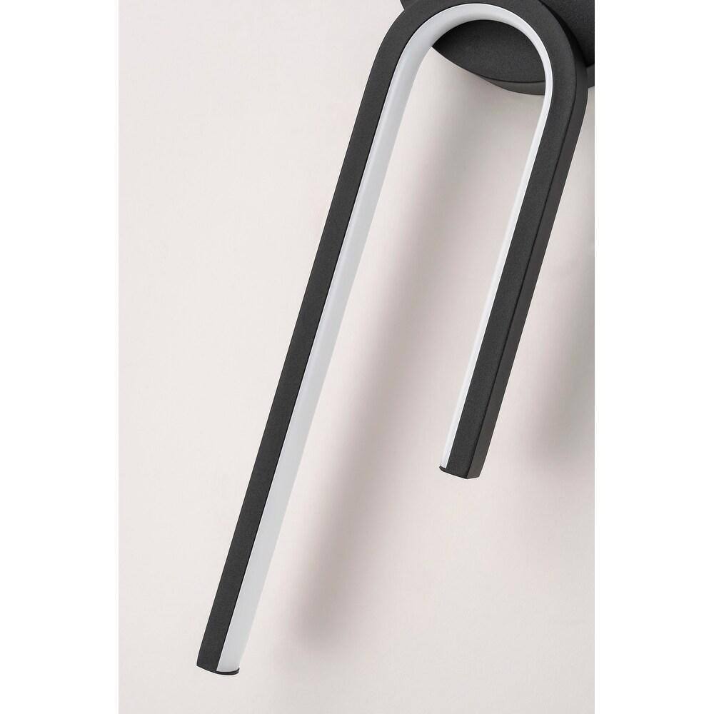 RRTYO Philly 23.6 in. 2-Light Black Linear Integrated LED Bathroom Vanity Light