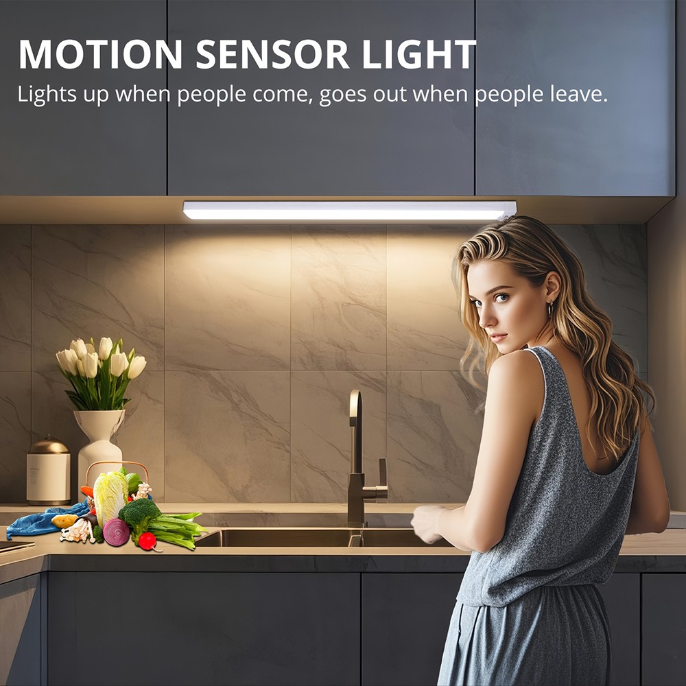 USB Rechargeable LED Motion Sensor Cabinet Magnetic Wireless Indoor Night Light