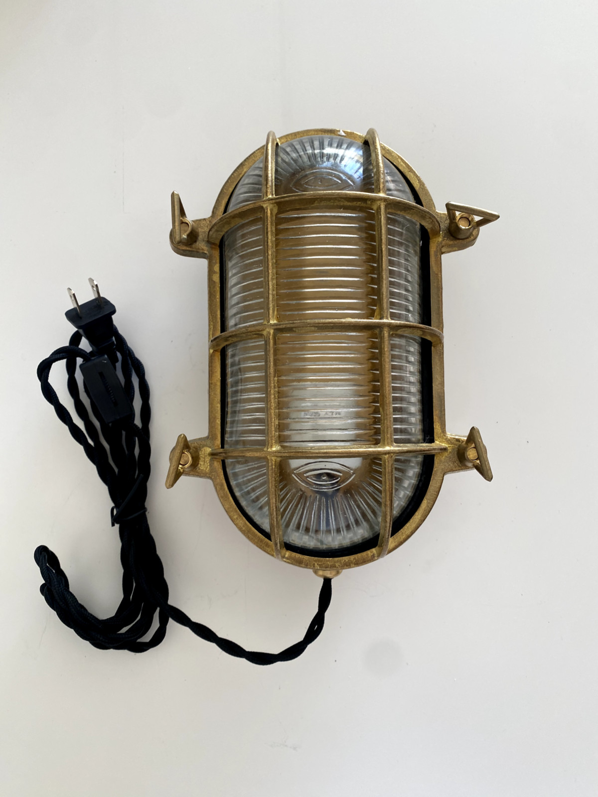 Organic Modernism Lighting Brass Desk / Wall Lamp (9»x5’Oval )