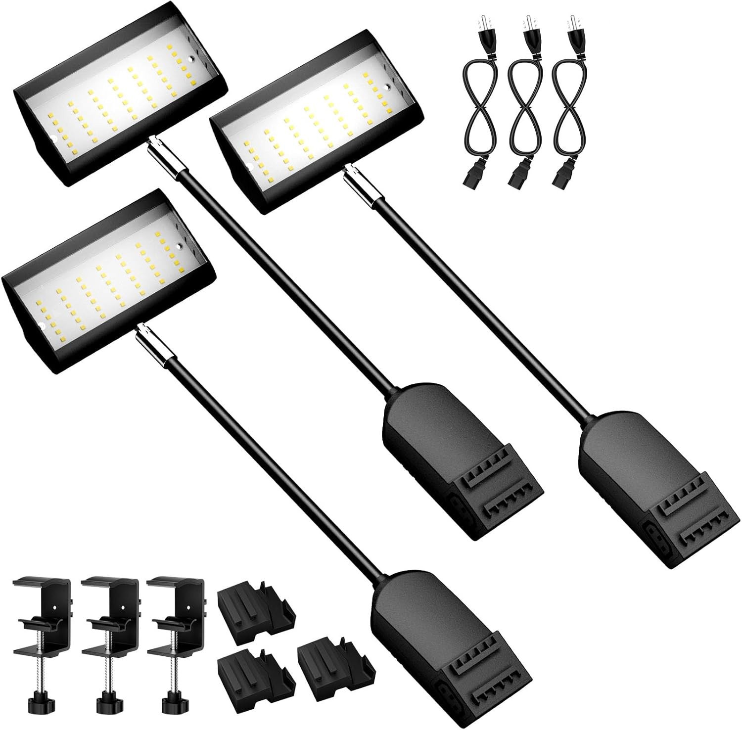 3 pk Trade show LED light 5700K white color 1800lm 20w with 9ft power cable