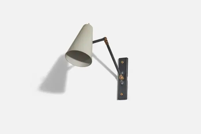 Italian Designer, Wall Light, Metal, Brass, India, 1950s