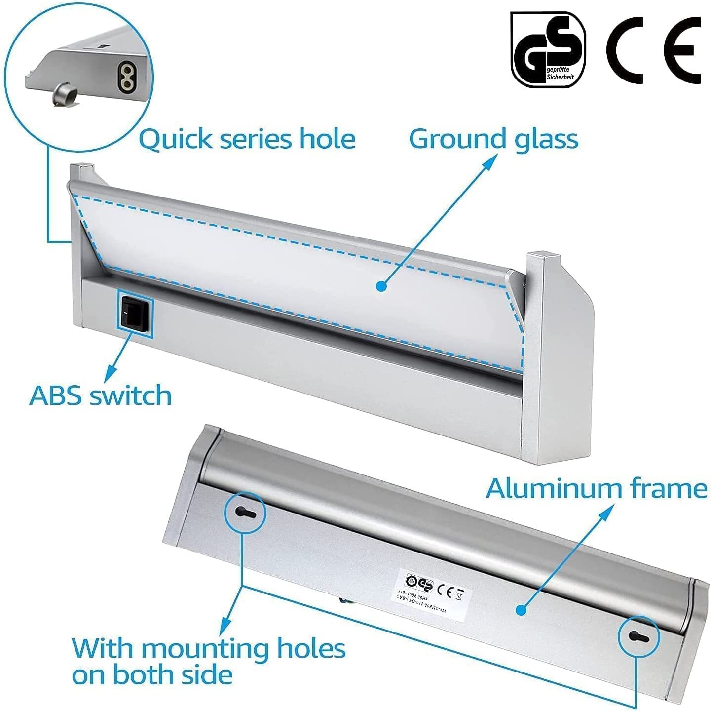 Under Cabinet Lights LED Swivel 14 Inch, Rotatable Lens, 3000K Warm White