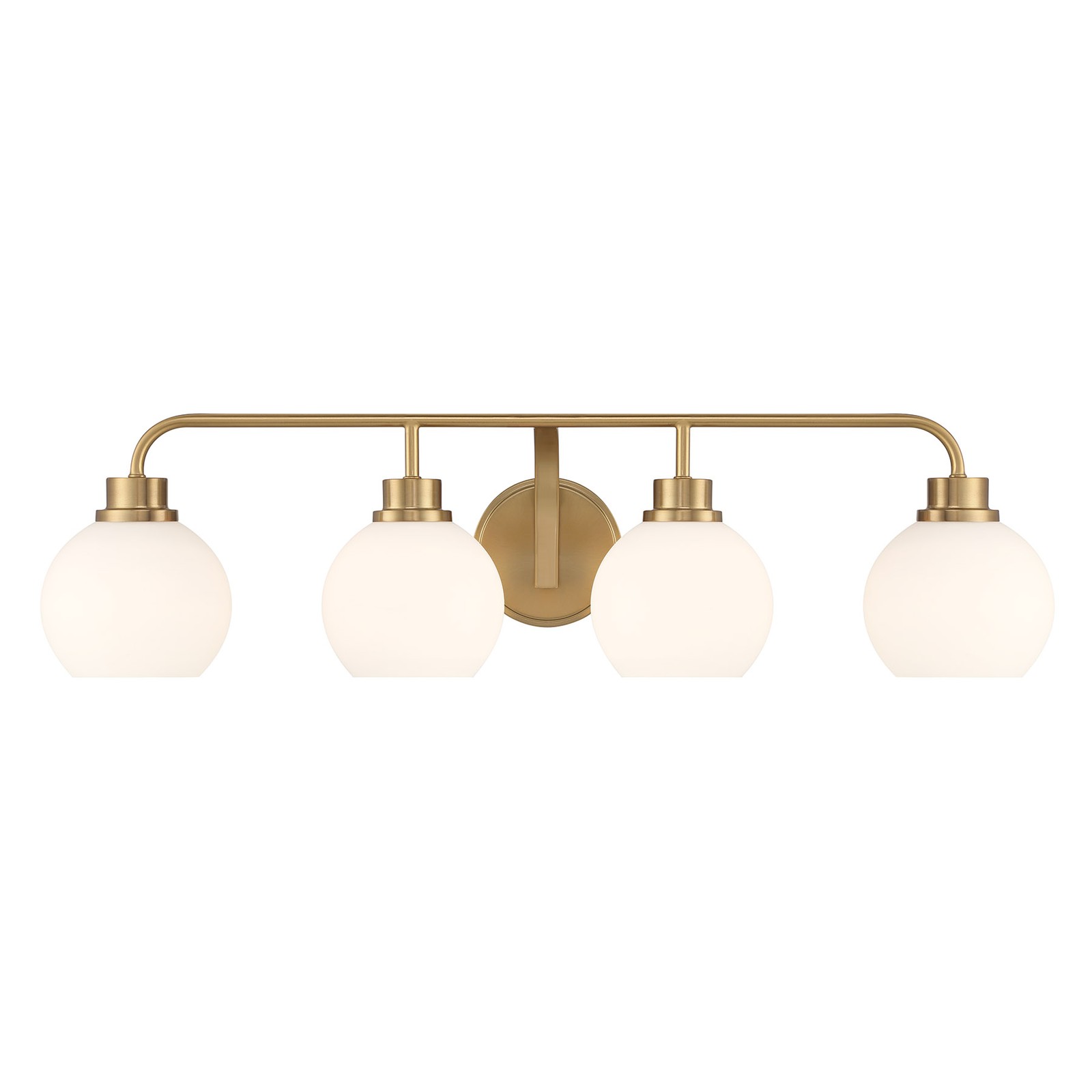 Meridian 4-Light Bathroom Vanity Light Natural Brass E26