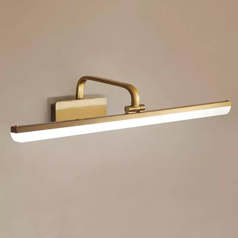 HUOKU Nimbus 15.7 in. 1-Light Brass Integrated LED Vanity Light Bar Cool White