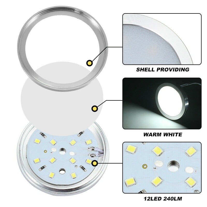 LED Under Cabinet Kitchen Lights Plug in Wired 4 Pack Warm White Lighting Kits