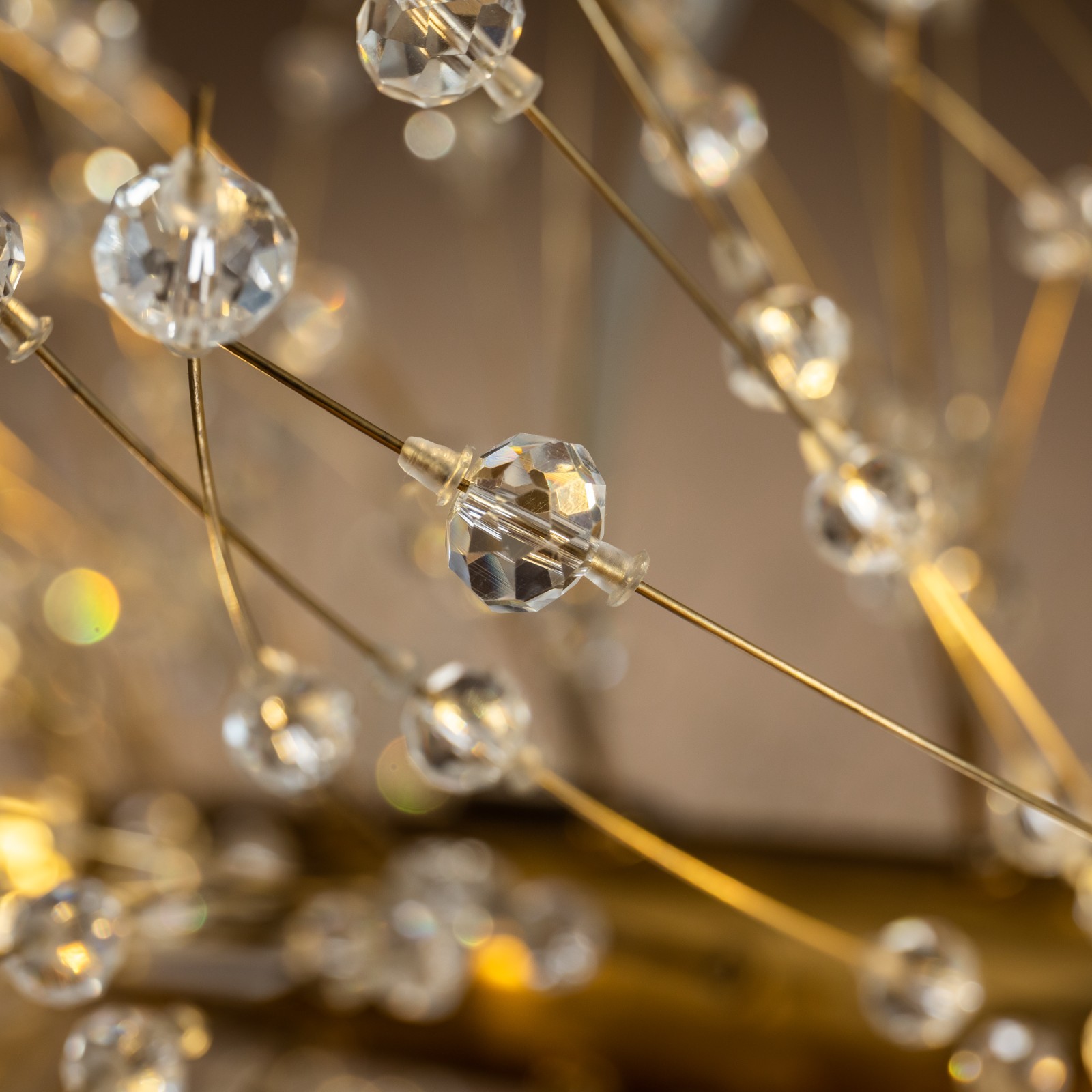 OpenBox Stainless Steel Crystal Firework 12-lights Round Chandelier in Gold