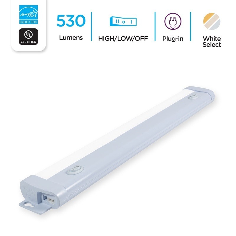 Dimmable LED Under Cabinet Light Linkable 530 Lumens Energy Efficient Fixture US