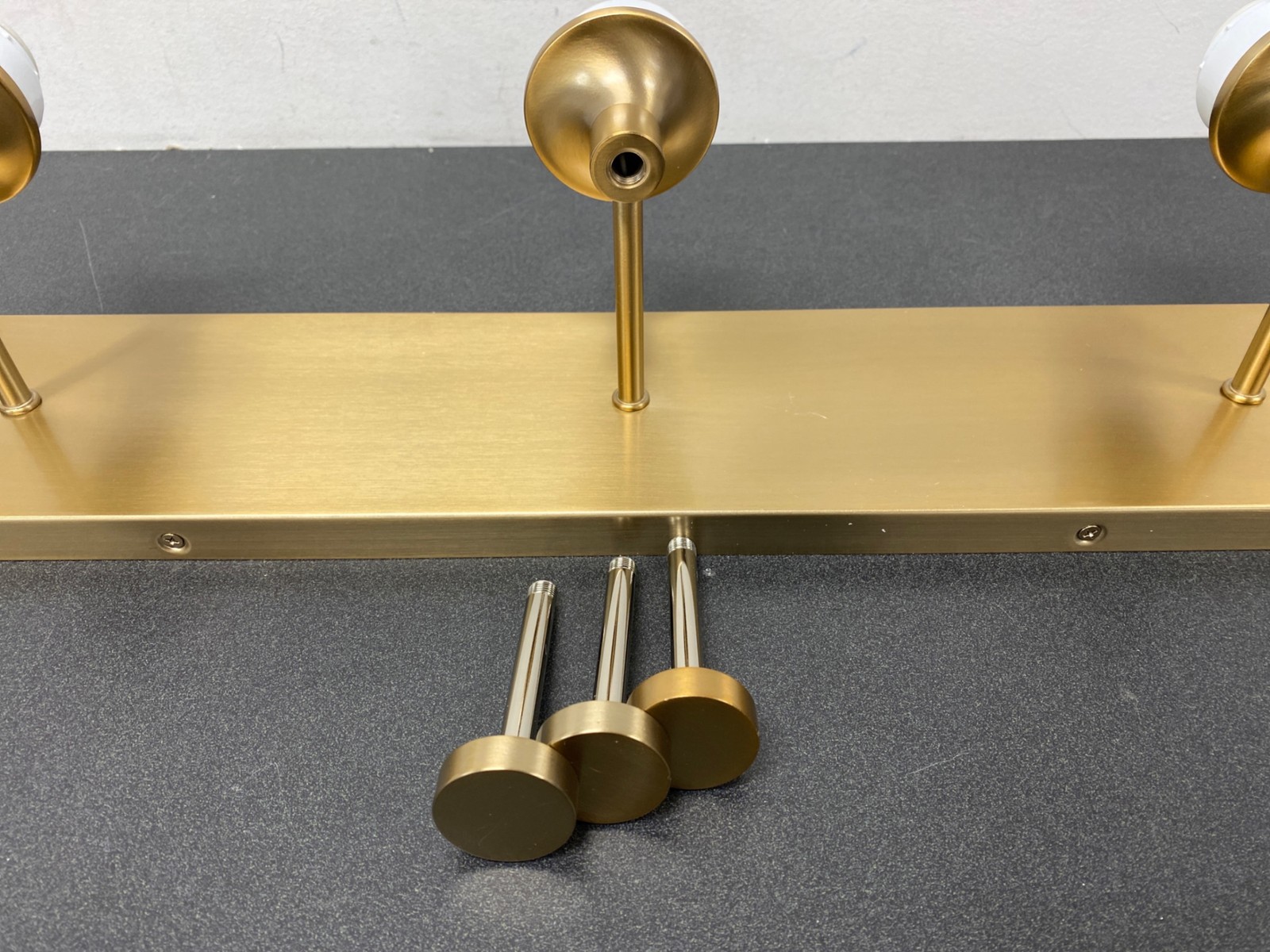 Crystorama RAM-A3403-VG Ramsey 3-Light Vanity Light with Frosted Shades – Gold.