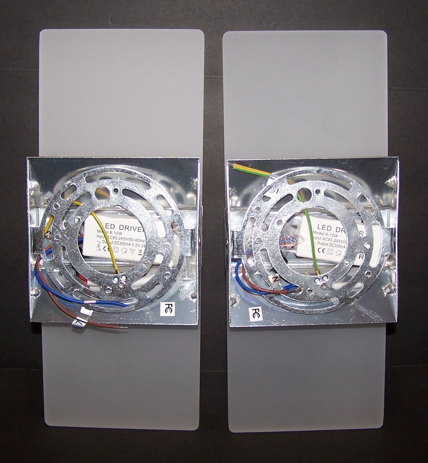Set of 2 Modern Wall Sconce Indoor, 12W Warm White 3000K Acrylic Sconces