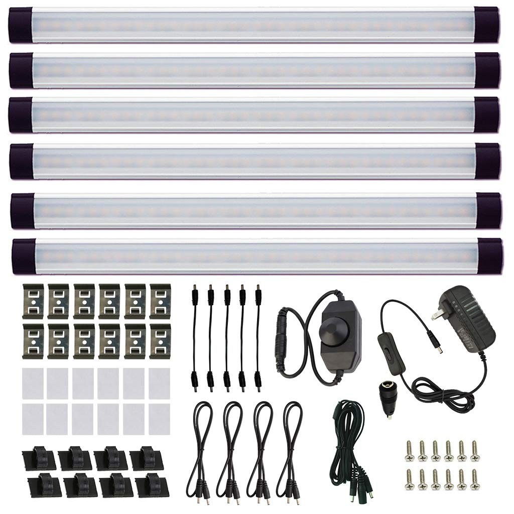 LED Under Counter Light Plug in Corded Under Cabinet Lighting 12V Dimmable
