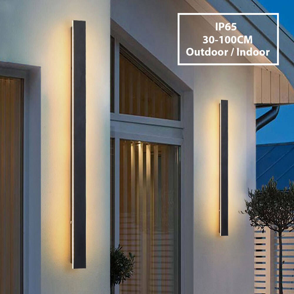 Outdoor Long Strip Modern LED Wall Lighting Fixture Lamps for House Courtyard