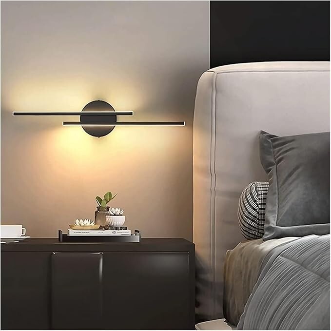 Wall Lamp Lighting Fixtures Long Strip Wall Light Lines Metal Acrylic LED GOLD