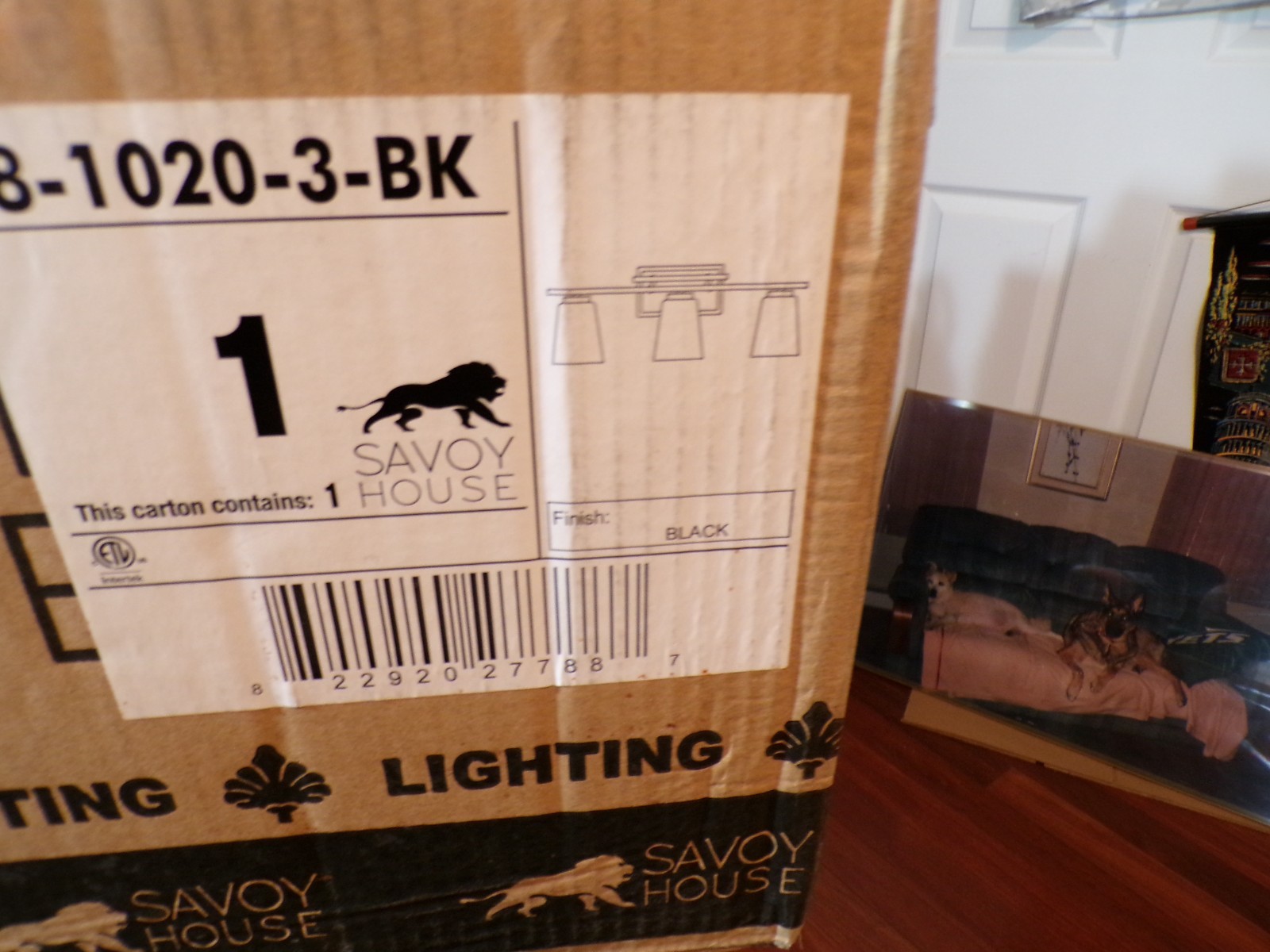 SAVOY HOUSE LIGHTING 8-1020-3-BK BLACK FINISH FACTORY SEALED LOWEST ON eBay] FS!