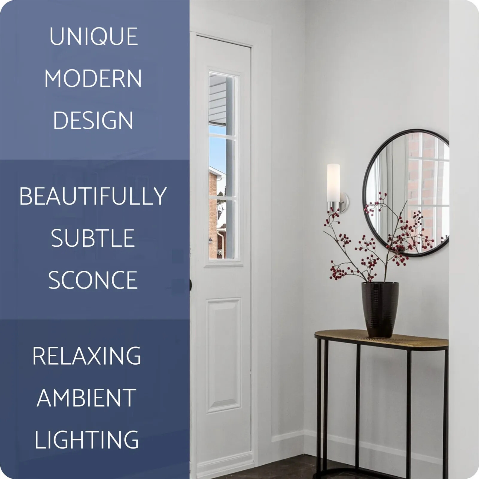 2-Pack Kira Home Sol 10″ Modern 1-Light Wall Sconce with Frosted Glass Shade