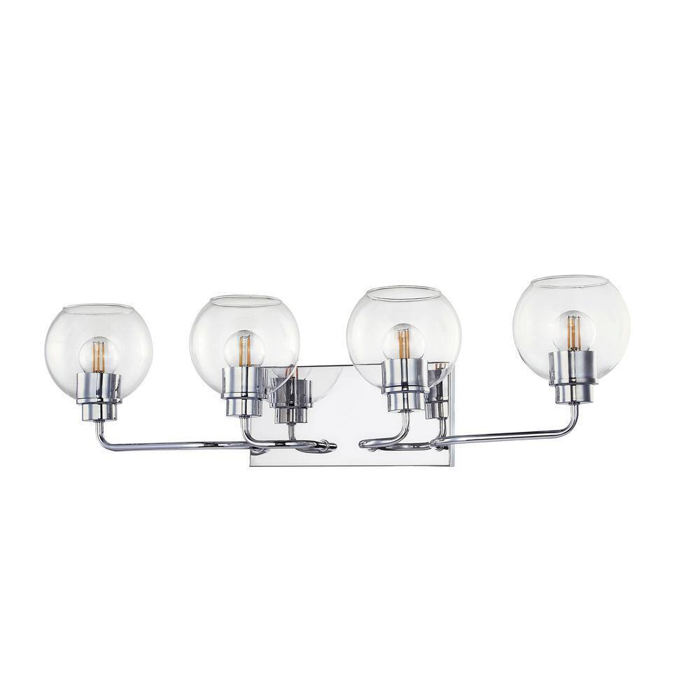 Hampton Bay Vista Heights 4 Light Polished Chrome Bathroom Vanity Light