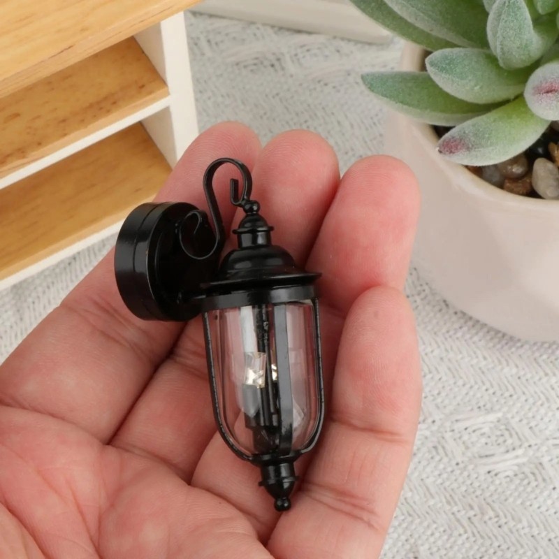 Dollhouses Wall Sconce 1/12 Scale Miniature Wall Lamp Garden Lighting
