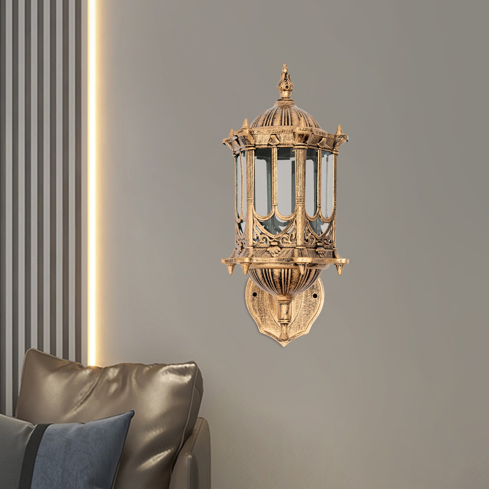 For Backyard Wall Sconce Ip44 Outdoor Wall Light 100-240v 50/60hz Lantern Lamp