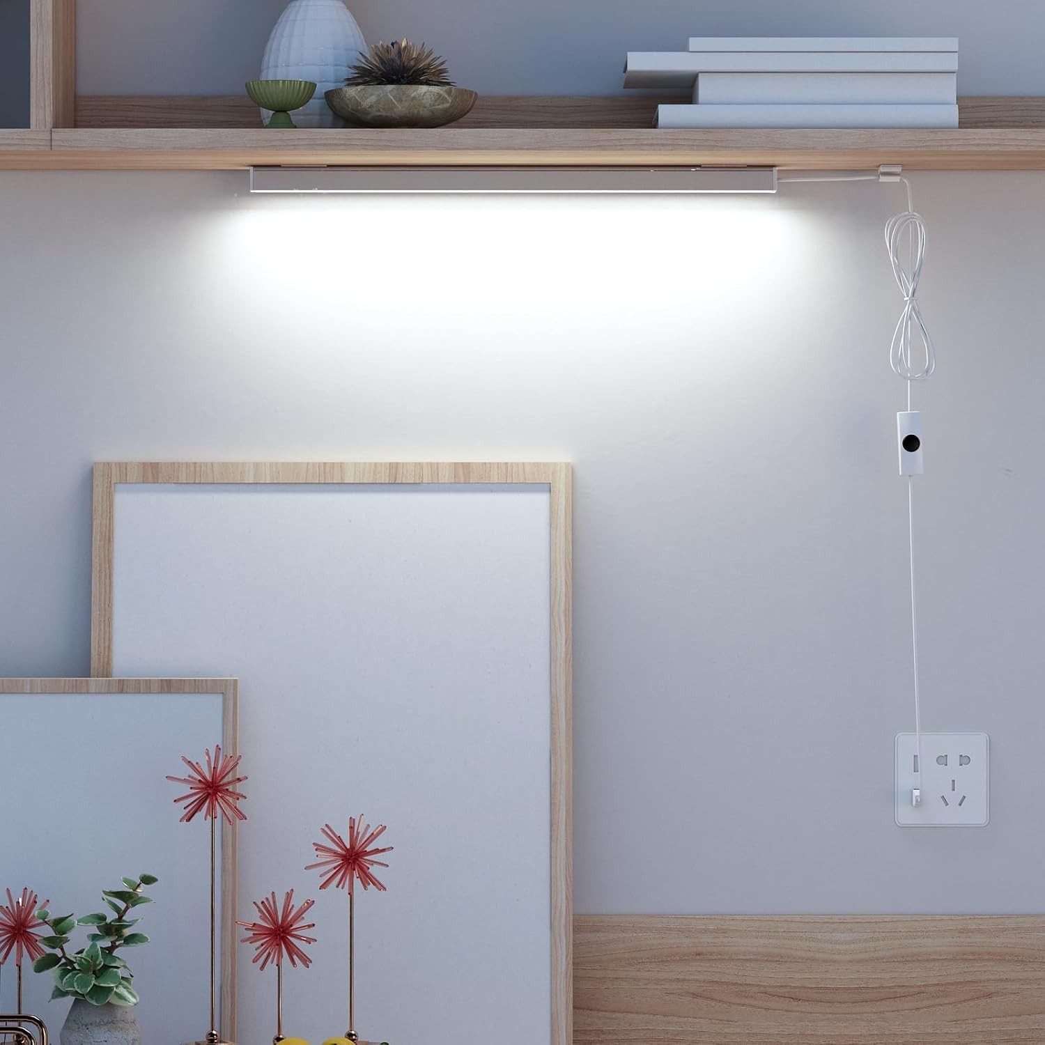 Under Cabinet Led Lighting, 12 Inch Light Strip Bar, Cool White 6000K Dimmabl…