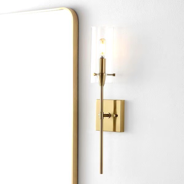 JYL7805C Cato 4.5″ 1-Light Bohemian Farmhouse Iron/Glass LED Sconce Modern Co…