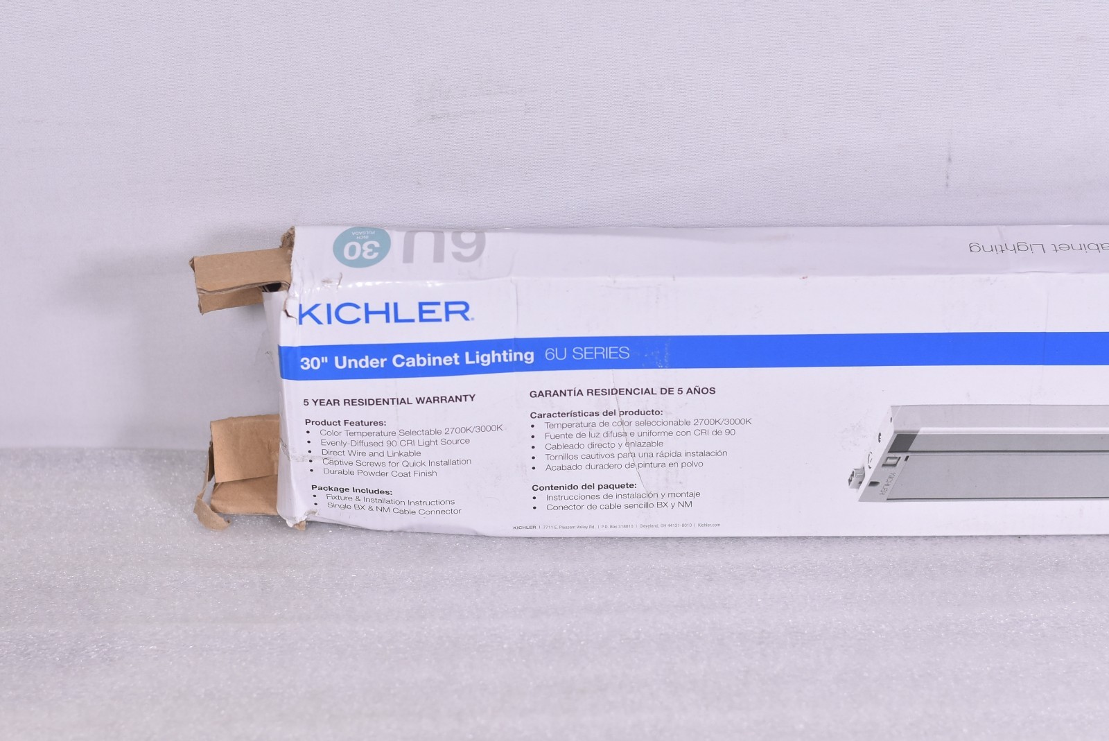 Kichler 6UCSK30NIT 30″ Under Cabinet Lighting 6U Series LED 2700K/3000K Ucab