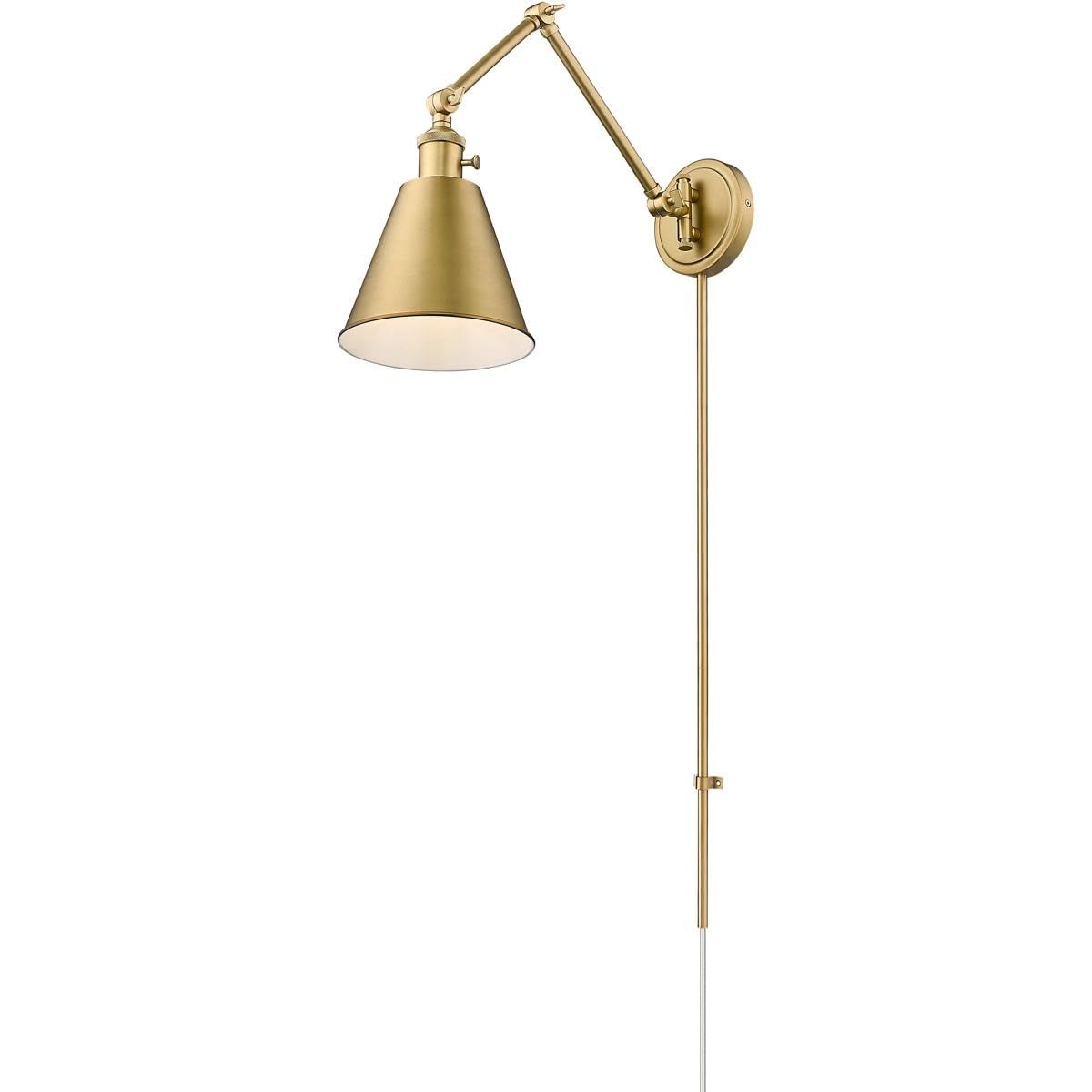 Z-Lite 349S-RB Gayson Wall Sconce, 1-Light 100 Watts, Rubbed Brass