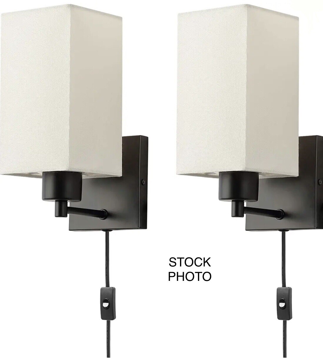 KOONTING Wall Sconce Rustic Plug in Or Wired Wall Lamp with Cord Set 2 NIB Pair
