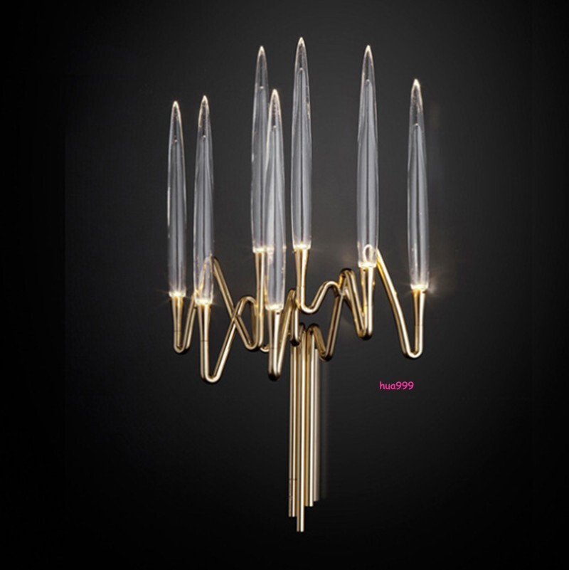 7-Lights Wall Sconce Hardwired Light Crystal Indoor Fixture Candelabra Lamp H26″