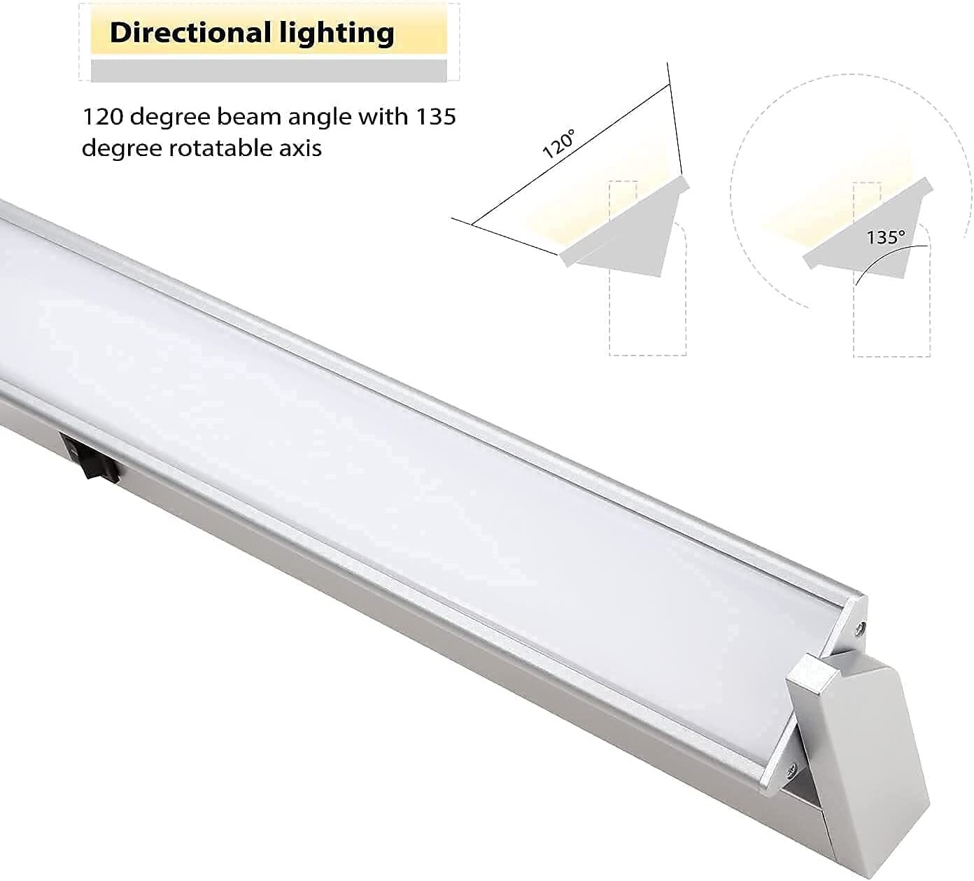 Under Cabinet Lights LED Swivel 14 Inch, Rotatable Lens, 3000K Warm White
