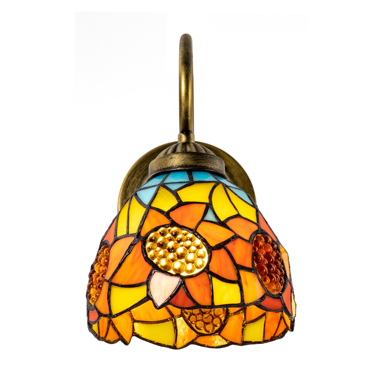 110V Wall Sconce Lamp Tiffany Vintage Stained Glass Wall Light Indoor E26