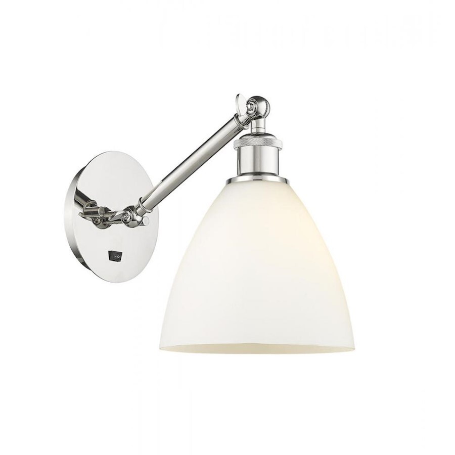 Innovations Ball Brist 7.5″ 1-L 318 LED Sconce, PN/FR – 317-1W-PN-GBD-751-LED