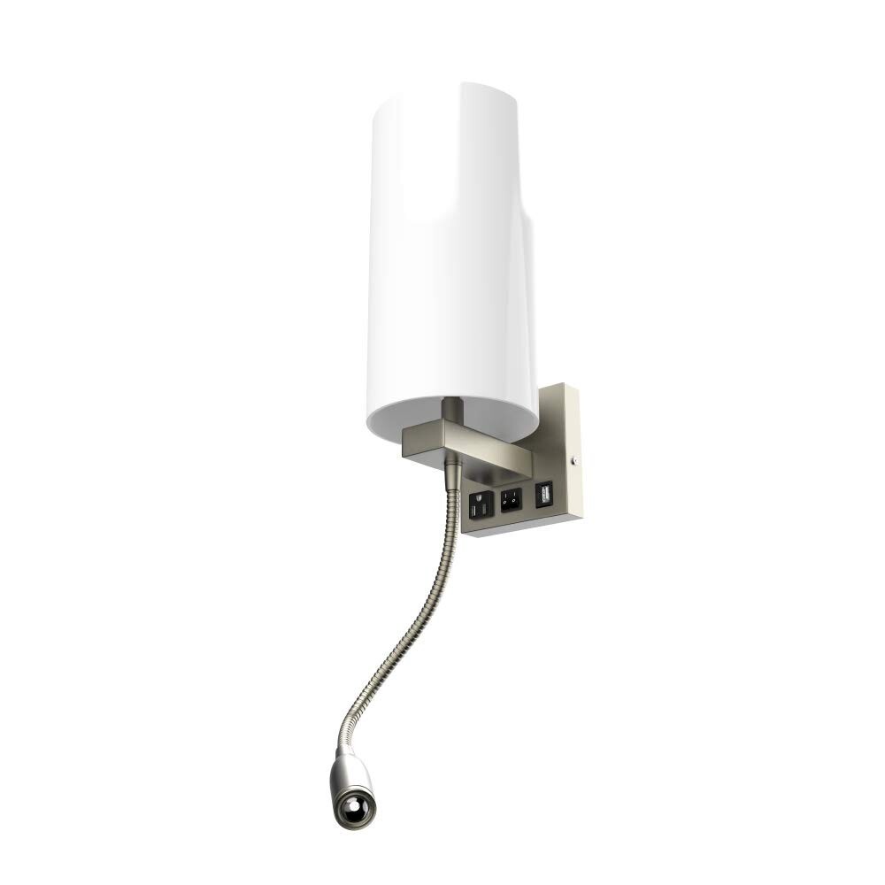 Modern Bedside LED Wall Sconce 120V One LED Reading Swing Wall Light for Bedroom