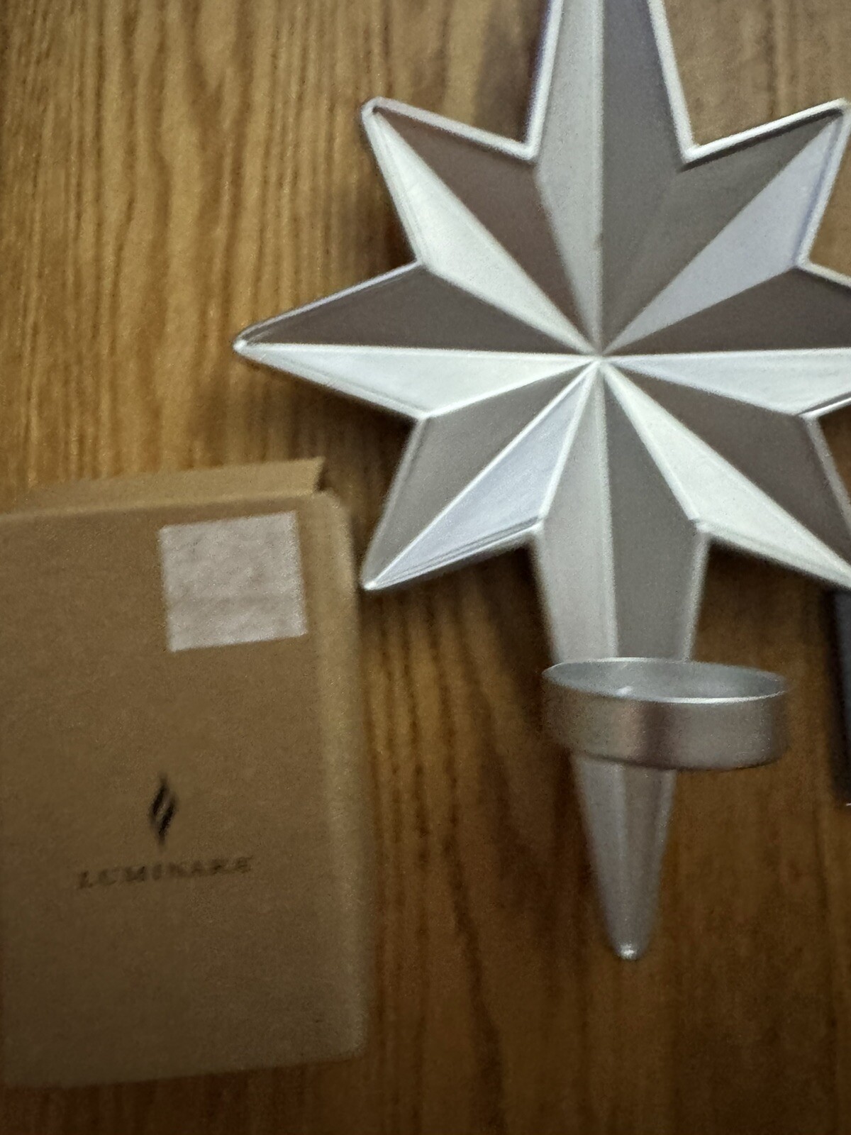 Luminara star Silver tone wall sconce New