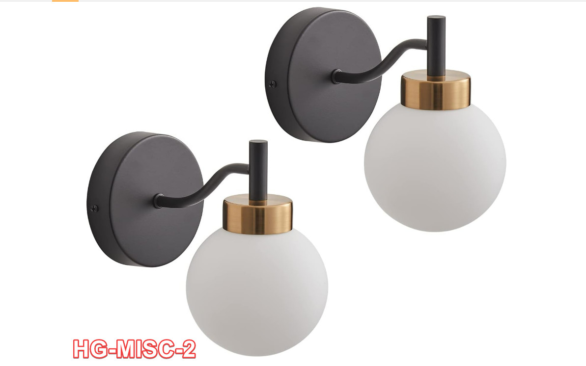 Wall Sconce Light Fixtures for Bathroom, Bedroom Living Room Hallway Set of 2