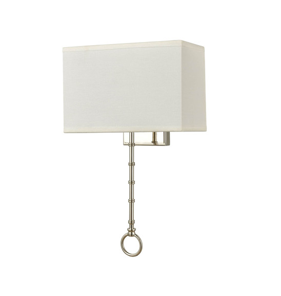 Elk Home Shannon Polished Chrome With White Shade 2 Light Sconce | 75020/2 | NEW