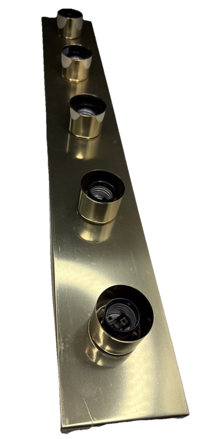 Kichler Polished Brass 5 Bulb Bathroom Vanity Bar Stage Light 120v 30″ x 4-3/8″