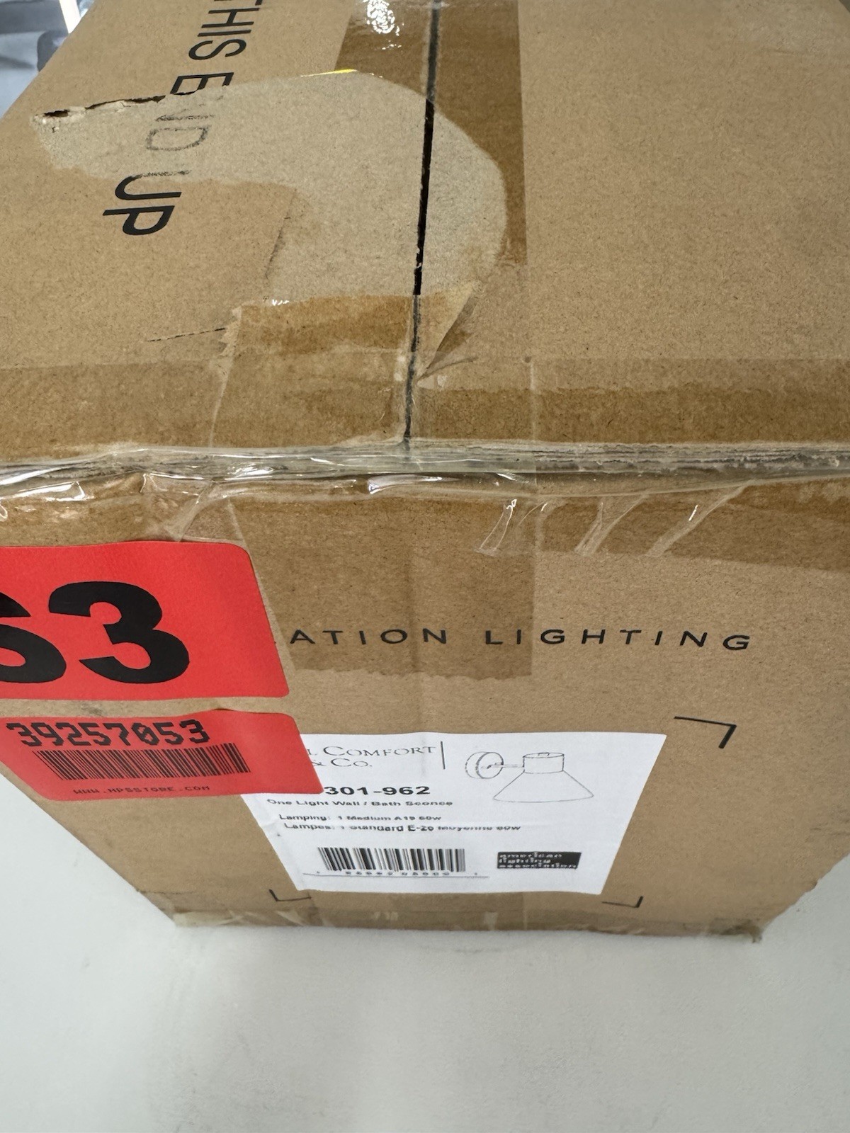 🔥Visual Comfort Light Wall/Bath Sconce, E26 Modern Steel/Black 4141301-962 New
