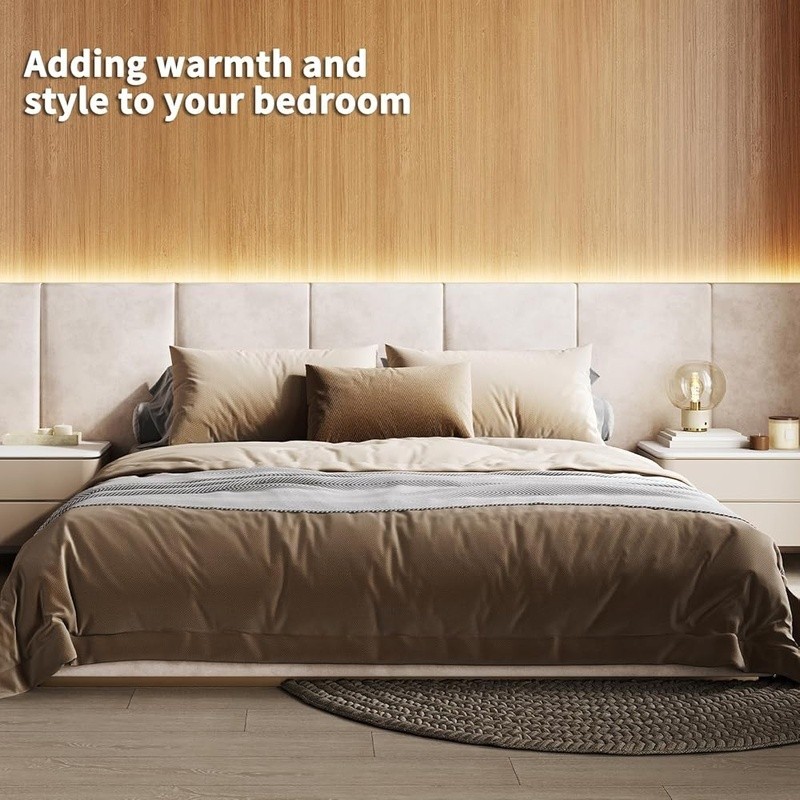 LED Light Bars Wood Slat Wall Panels Easy Install Touch Sensor Energy Efficient