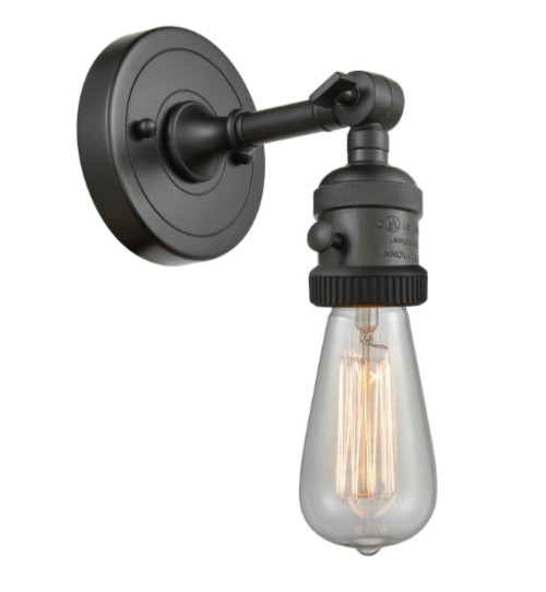 Innovations Lighting Bruno Marashlian Bare Bulb 6in Wall Sconce Matte Black NEW