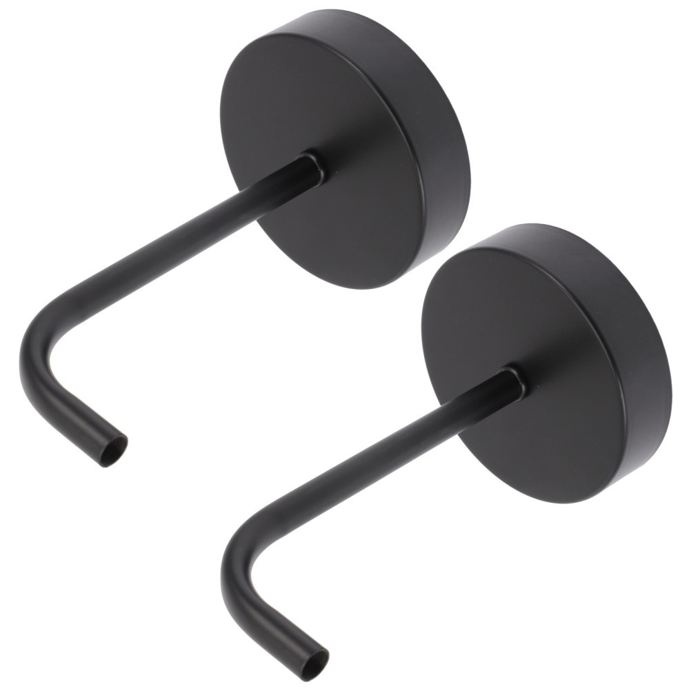 2Pcs Reusable Black Metal Wall Light Bracket for Lamp Holder and Fixture Kits