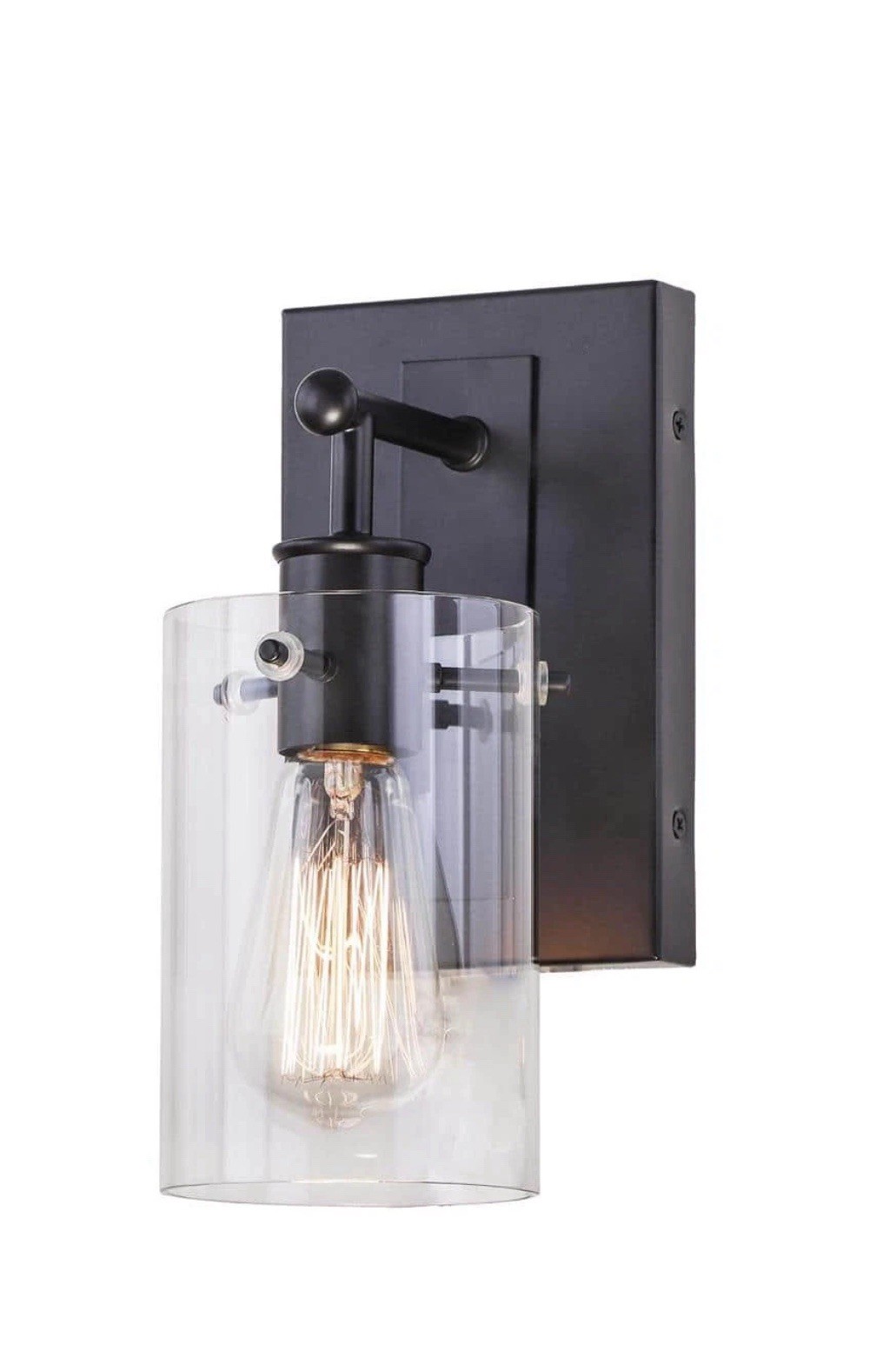 Hampton Bay Regan 4.5 in. 1-Light Espresso Bronze Bathroom Vanity Light